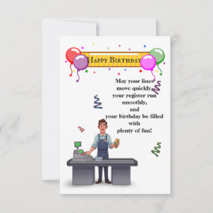Tarjeta Cumpleaños de los cajeros