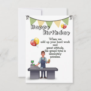 Tarjeta Cumpleaños de los cajeros