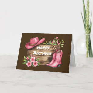 Tarjeta Cumpleaños de los Chicas de los Boots occidentales