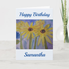 Tarjeta Cumpleaños de los girasoles amarillos de verano