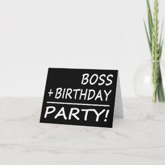 Tarjeta Cumpleaños de los jefes: Boss + Cumpleaños =