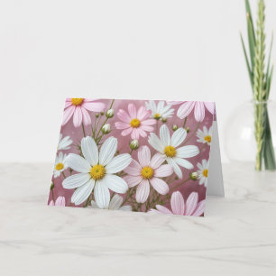 Tarjeta Cumpleaños de los maricones rosados y blancos