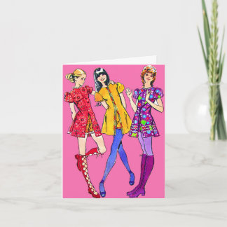 Tarjeta Cumpleaños de los Miniskirts y de los hotpants