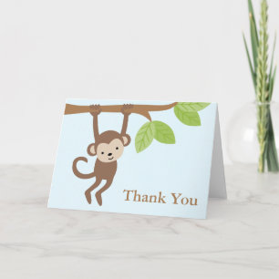 Tarjeta Cumpleaños de los monos Cute