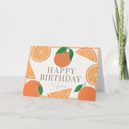 Tarjeta Cumpleaños de los Naranjas modernos