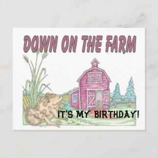 Tarjeta Cumpleaños de los Niños de la Granja
