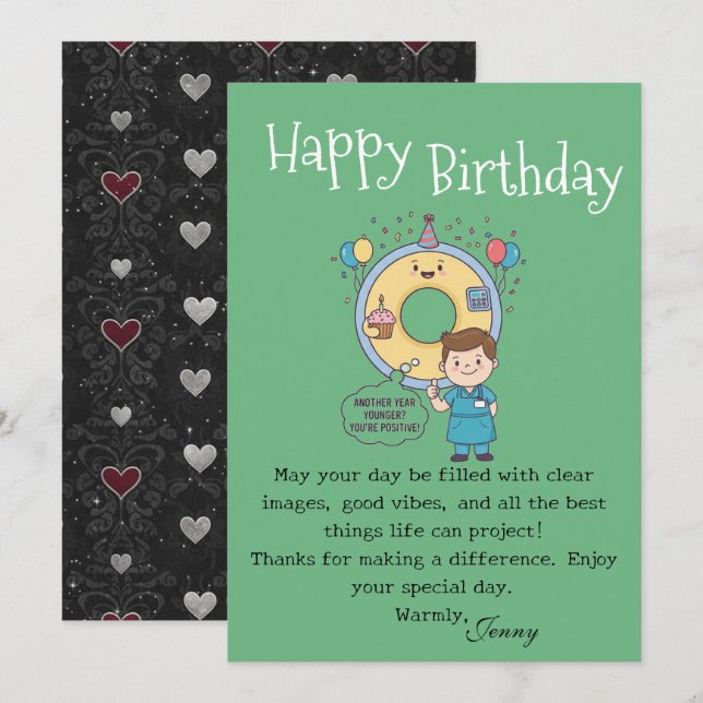 Tarjeta Cumpleaños de los operadores de máquinas de escane (Anverso / Reverso)