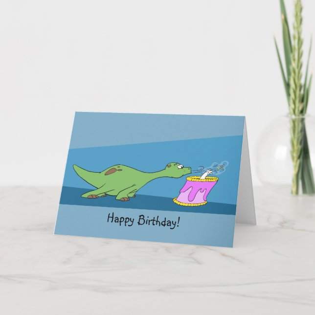Tarjeta Cumpleaños de los personalizados Dinosaurios (Anverso)