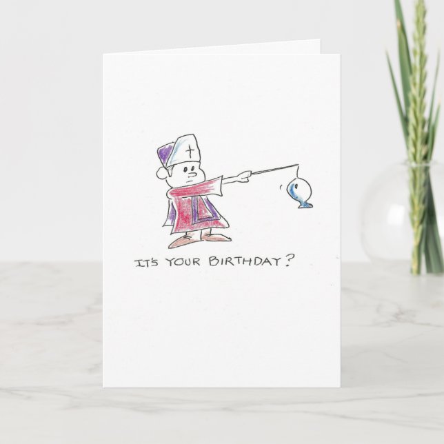 Tarjeta Cumpleaños de los pescados del obispo (Anverso)