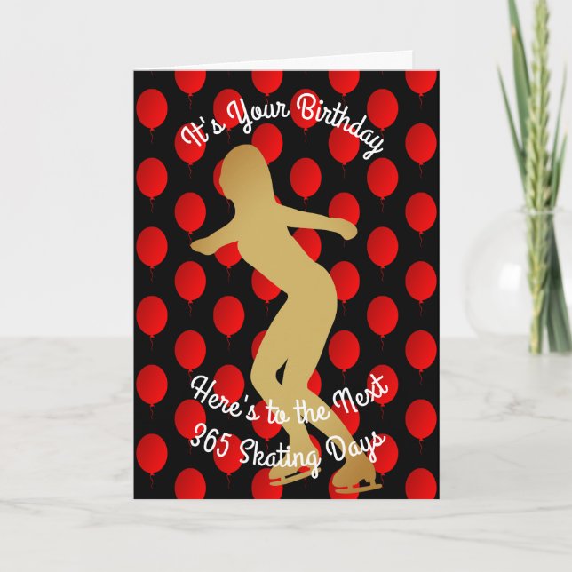 Tarjeta Cumpleaños De Los Próximos 365 Días De Patinaje (Anverso)