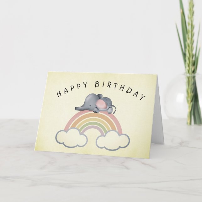 Tarjeta Cumpleaños de los sueños arcoiris (Anverso)