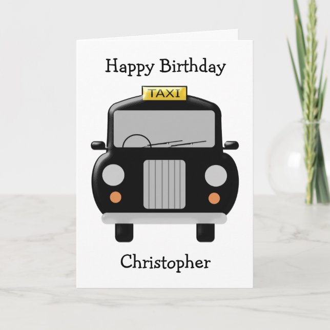 Tarjeta Cumpleaños de los Taxi Negros (Anverso)