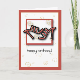 Tarjeta Cumpleaños de los Zapatos Rojos 2744