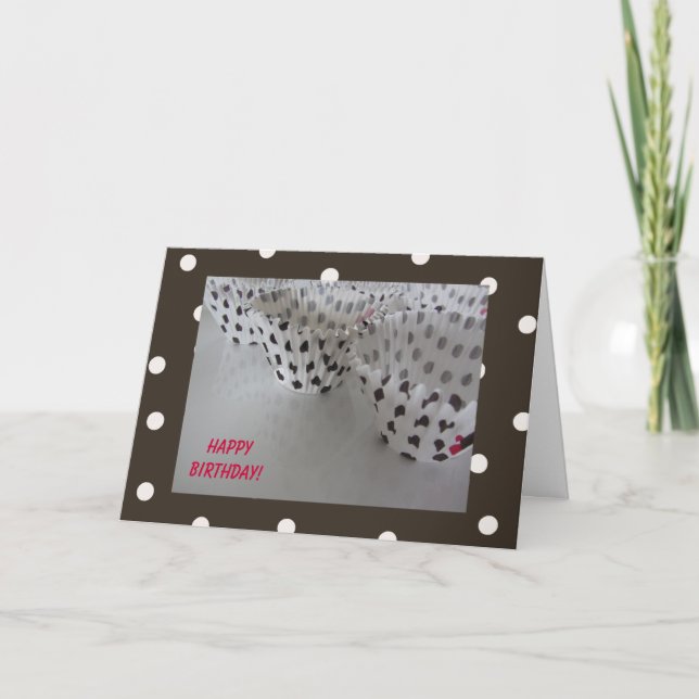 Tarjeta Cumpleaños de lunares (Anverso)
