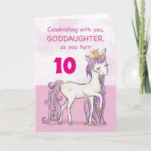 Tarjeta Cumpleaños de Madrina de Edad Personalizada Caball