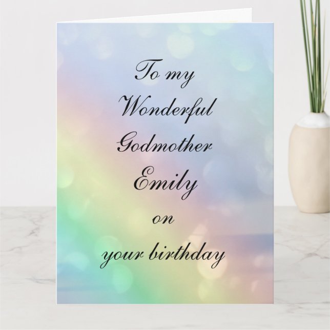 Tarjeta Cumpleaños de Madrina Personalizada (Anverso)