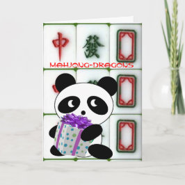 Tarjeta cumpleaños de Mahjong-dragones