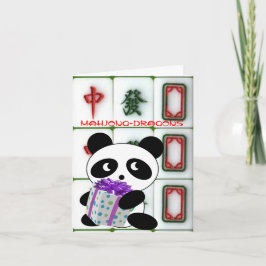 Tarjeta cumpleaños de Mahjong-dragones