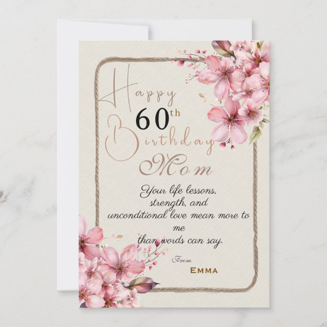 Tarjeta Cumpleaños de mamá (Anverso)