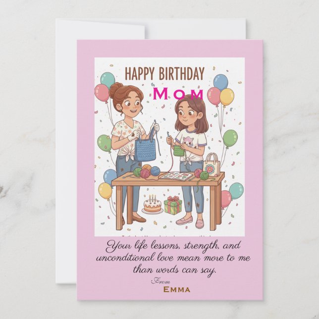 Tarjeta Cumpleaños de mamá (Anverso)