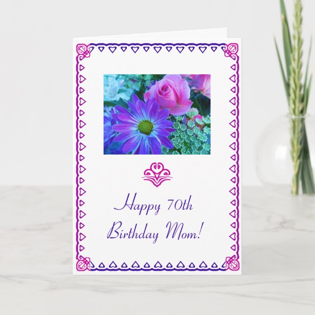 Tarjeta Cumpleaños de mamá, 70 años (Anverso)