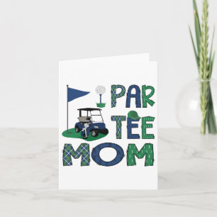 Tarjeta Cumpleaños de mamá amante del golf Par-tee Familia