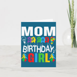 Tarjeta Cumpleaños de mamá chica autismo