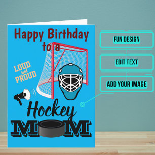 Tarjeta Cumpleaños de mamá de hockey