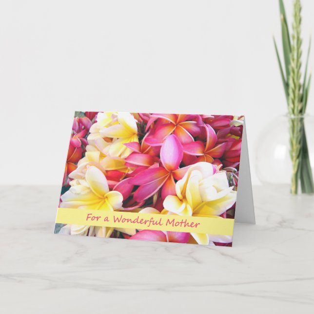 Tarjeta Cumpleaños de mamá Madre Flores Tropicales (Anverso)