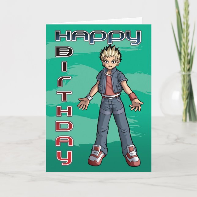 Tarjeta Cumpleaños de Manga Dude (Anverso)