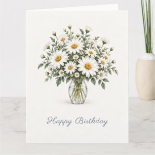 Tarjeta Cumpleaños de Margarita Blanca