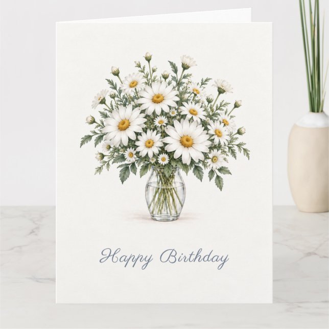 Tarjeta Cumpleaños de Margarita Blanca (Anverso)