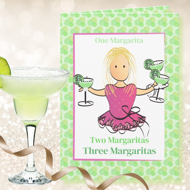 Tarjeta Cumpleaños de Margarita Mujer Dibujos Animados Dic (Subido por el creador)