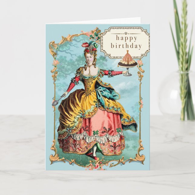 Tarjeta Cumpleaños de Marie Antoinette (Anverso)