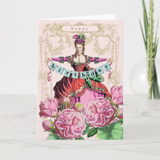 Tarjeta Cumpleaños de Marie Antonieta (Anverso)