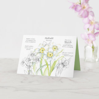 Tarjeta Cumpleaños de Marzo Flor de Mes de Nacimiento Daff