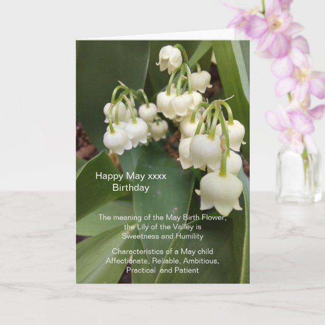 Tarjeta Cumpleaños de mayo (Orquídea)