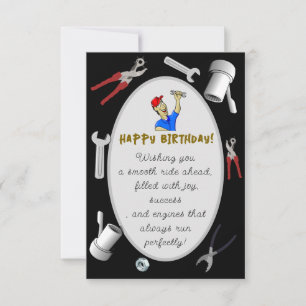Tarjeta cumpleaños de Mechanic