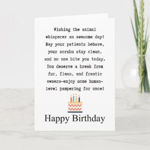 Tarjeta Cumpleaños de médico veterinario