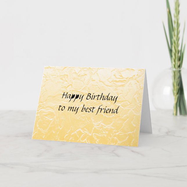 Tarjeta cumpleaños de mejor amigo (Anverso)