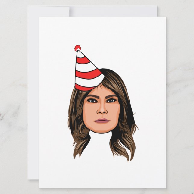 TARJETA CUMPLEAÑOS DE MELANIA TRUMP (Anverso)