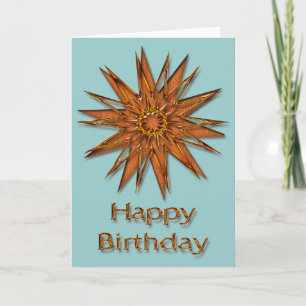 Tarjeta Cumpleaños de Metallica Shiny y Satin Starburst