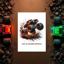 Tarjeta Cumpleaños de Monster Truck