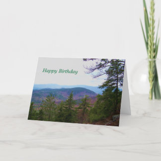 Tarjeta cumpleaños de montaña blanca