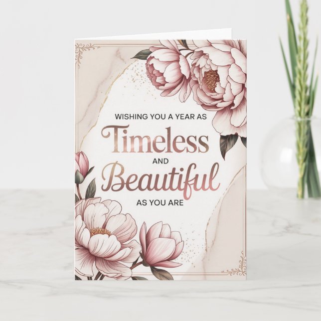 Tarjeta Cumpleaños de Mujeres Elegantes (Anverso)