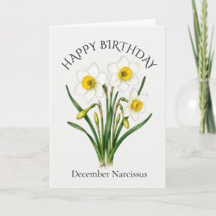 Tarjeta Cumpleaños de Narciso de Diciembre