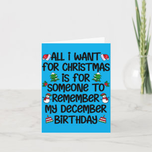 Tarjeta Cumpleaños de Navidad Cita Divertida Cumpleaños de