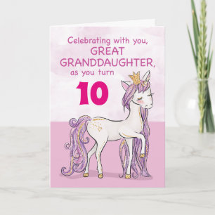 Tarjeta Cumpleaños de nieta bisnieta edad personalizada ca
