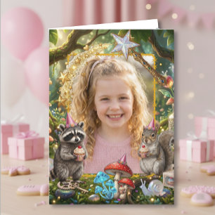 Tarjeta Cumpleaños de niña Cottagecore Fairy   Agrega tu f