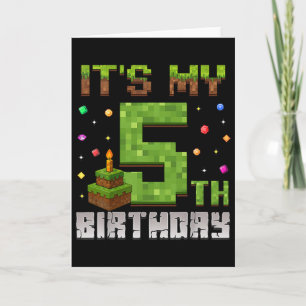 Tarjeta Cumpleaños de niño chico Es mi quinto cumpleaños J